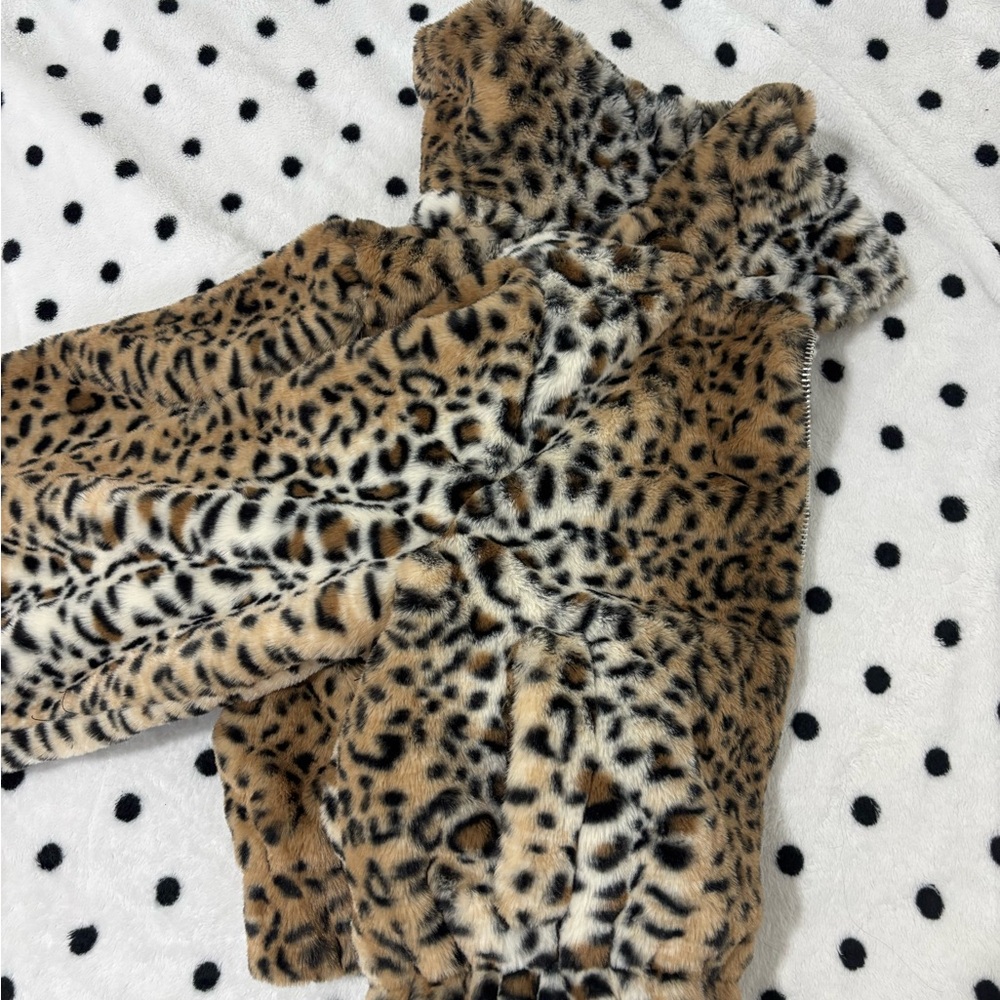No Boundaries Animal Print Faux Fur Jacket - Picture 2 of 4